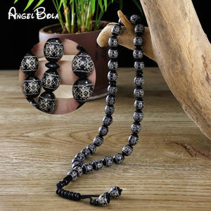 12*14mm 33 Ke Muslim Prayer Bracelet Pendant Tassel Islamic Worship Bracelet