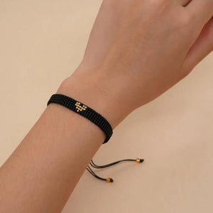 Vintage Minimalist Heart Bead Bracelet Adjustable Bohemian