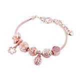 Rose Sakura Pink Bracelets - DIY Bead Bracelet Party Jewelry Making