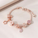 Rose Sakura Pink Bracelets - DIY Bead Bracelet Party Jewelry Making