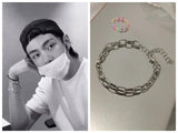 Kpop Taehyung V Punk Chain Link Bracelet H-pop Style Jewelry for Fans