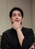 Kpop Taehyung V Punk Chain Link Bracelet H-pop Style Jewelry for Fans