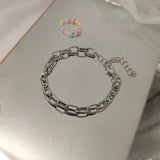 Kpop Taehyung V Punk Chain Link Bracelet H-pop Style Jewelry for Fans