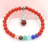 FYS Bracelet Agate 8mm Round Beads Chakra Green Aventurine Jewelry