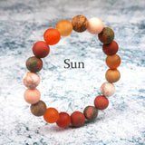 10mm Natural Stone Beads Bracelet Universe Space Planets Sun Bracelet