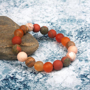 10mm Natural Stone Beads Bracelet Universe Space Planets Sun Bracelet