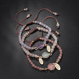 Nature Stone Bracelet Rose/Grey/Purple Crystal Embryo Handband Birthday