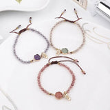 Nature Stone Bracelet Rose/Grey/Purple Crystal Embryo Handband Birthday