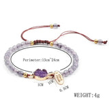 Nature Stone Bracelet Rose/Grey/Purple Crystal Embryo Handband Birthday