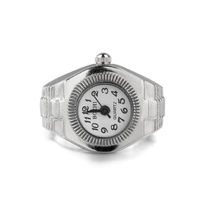 Vintage Rings Punk Elastic Adjustable Timetable Quartz Ladies Fade Resistant