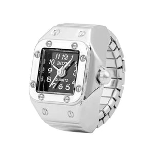Vintage Rings Punk Elastic Adjustable Timetable Quartz Ladies Fade Resistant