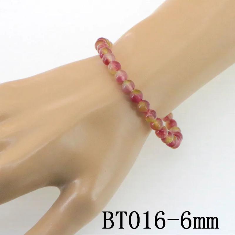 Tourmaline Natural Stone Beads Bracelet 6-12mm Round Gems