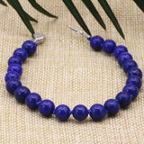 Natural Lapis Lazuli Stone Beads Bracelet 7.5in
