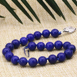 Natural Lapis Lazuli Stone Beads Bracelet 7.5in