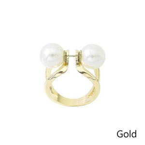 Fashionable Two Pearls Scarf Buckle Brooch