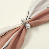 Fashionable Two Pearls Scarf Buckle Brooch
