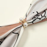 Fashionable Two Pearls Scarf Buckle Brooch