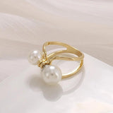 Fashionable Two Pearls Scarf Buckle Brooch