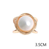 Fashionable Large Pearl Scarf Buckle Brooch