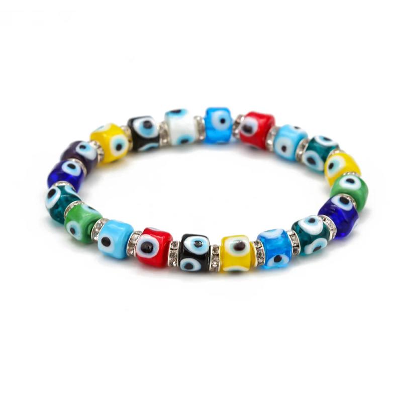 Colorful Evil Eye Bead Bracelet for Women Girls BD472