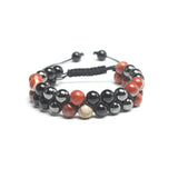 Magnetic Hematite Tiger-eye Beads Bracelet Adjustable Health Protection Yoga