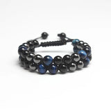 Magnetic Hematite Tiger-eye Beads Bracelet Adjustable Health Protection Yoga