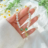 Sweet Pearl String Elastic Bracelet Strawberry Crystal Butterfly Charm Bracelet