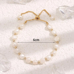 Women Pearl Bracelet Chain Pull Bracelet Surprise Gift