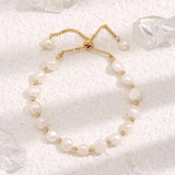 Women Pearl Bracelet Chain Pull Bracelet Surprise Gift