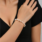 Women Pearl Bracelet Chain Pull Bracelet Surprise Gift