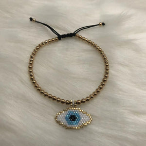 Bohemia Beaded Bracelet Devil's Eye Rice Ball