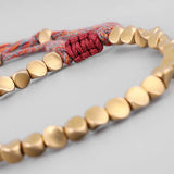 Ethnic Hand-knitted Copper Bead Bracelet Tassel Bracelets