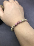 Natural Rhodonite Beads Bracelet GemStone Charms for Girls 6-12mm
