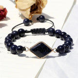Adjustable Red Sandstone Bracelet 8mm Beads Jewelry For Men/Women