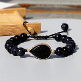 Adjustable Red Sandstone Bracelet 8mm Beads Jewelry For Men/Women