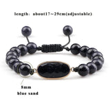 Adjustable Red Sandstone Bracelet 8mm Beads Jewelry For Men/Women