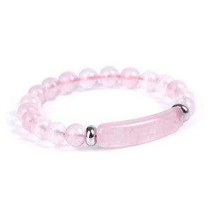 Crystal Quartz Chakra Stone Beaded Bracelet OM Connect Pyramid Stone Rope