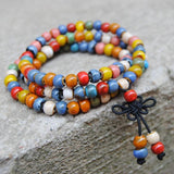 Colorful Porcelain Beads Bracelet Necklace Set