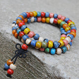 Colorful Porcelain Beads Bracelet Necklace Set