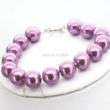 Purple Glass Pearl Beads Bracelet Jewelry Making Women Girls