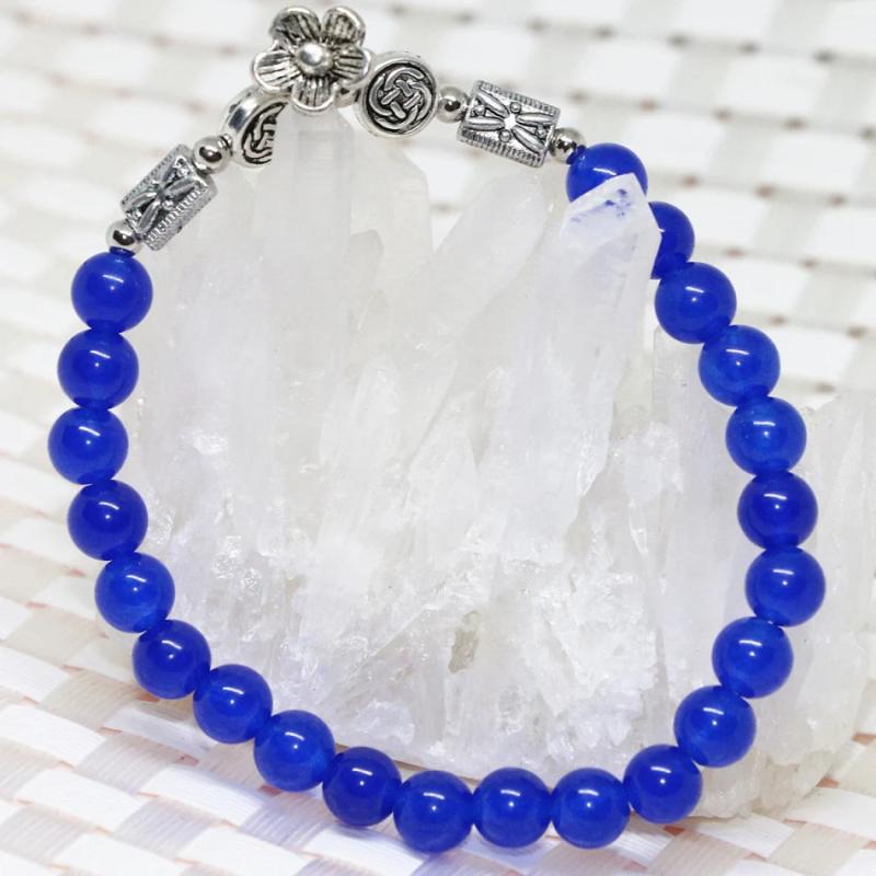 Vintage Stone Bead Bracelet for Women, 7.5 inch