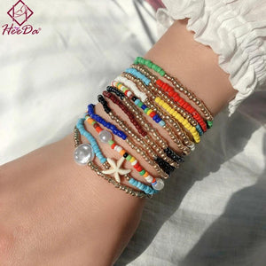 Boho Women Seed Beads Bracelet Beach Style Hand Jewelry
