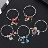 Crystal Rainbow Animal Bracelet Beads Stainless Steel Charm Bangle