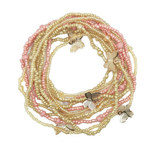 Bohemian Bead Bracelet Cuff Bangle Multilayer Charm Statement Jewelry