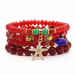 Tree Elephant Charm Beaded Bracelet Set for Men Women Wrap Bangles
