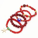 Tree Elephant Charm Beaded Bracelet Set for Men Women Wrap Bangles