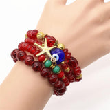 Tree Elephant Charm Beaded Bracelet Set for Men Women Wrap Bangles