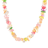Colorful Stone Resin Necklace Beaded Choker Bohemian Jewelry