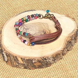 Boho Double Layer Beads Leather Bracelet