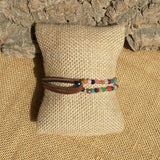 Boho Double Layer Beads Leather Bracelet